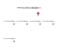 6 x Bougie de préchauffage NGK pour MINI CABRIO F57 III, CABRIO R57 II, CLUBMAN
