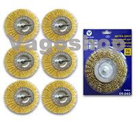 6 x brosse brosse brosse circulaire à fils Brosse ronde 75 mm 0,3 mm pour perceuse