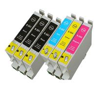 6 x Cartouche d'encre avec puce compatible Epson C13T05564010, T0556 pour imprimantes Stylus Photo R240, Stylus Photo R245, Stylus Photo RX425, Stylus Photo RX520, Stylus Photo RX420. C13T05514010