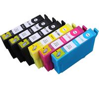 6 x Cartouche d'encre avec puce compatible Epson C13T12854010, T1285 pour imprimantes Stylus Office BX305FW, Stylus Office BX305FW Plus, Stylus S22, Stylus SX125, Stylus SX130, Stylus SX230, Stylu
