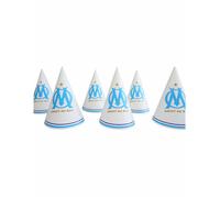 6 x chapeau de fête imprimé OM - Collection officielle Olympique de Marseille…