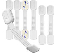 6 X Child Safety Locks For Drawers,Cupboards,Doors,Cabinets,Drawers And Ovens With 3m Adhesive,No Residue,Easy To Install