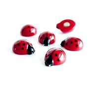 6 x Coccinelle Magnet frigo Aimant Animaux pour Enfant - 6 pièces - Aimants décoratifs puissants pour frigo, Tableaux magnétiques, Tableaux Blancs, whiteboard