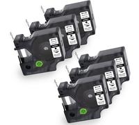 6 x Compatible D1 Label Tapes 19mm x 7m 45803 S0720830 Black on White Suitable for LabelManager 350 360D 420P 450 500TS LabelPoint 300 350