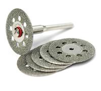 6 x Disque à tronçonner diamant 22 mm pour Dremel/Proxxon Outils multifonction 3,2 mm Mandrin