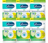 6 X Dr.Beckmann Wc Reinigungs-Blätter Citrus Sensation 20 Feuilles