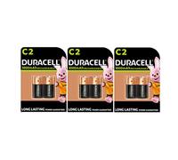 6 x Duracell C Rechargeables 3000 mAh HR14/DC1400 (3 ampoules de 2 batteries) 6 piles
