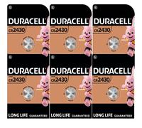 6 X Duracell Long Life 2430 3V Cr 2430 Bouton