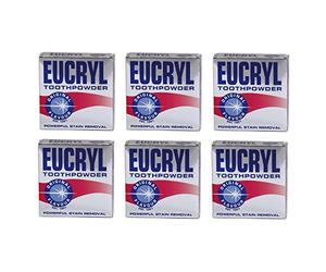 6 x Eucryl poudre dentifrice fumeurs originale 50g