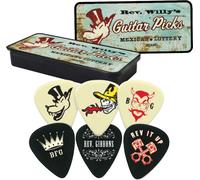 Jim Dunlop RWT03H Boite en Metal de 6 Motif Reverend Willy's Mexican Lottery Dur Médiators
