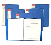 6 x HETZEL Show it Porte-vue avec 20 pochettes perforées Protège-documents Bleu DIN A4