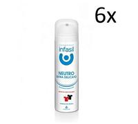 6 x Infasil neutre extra doux 48h déodorant spray anti-respirant 150 ml