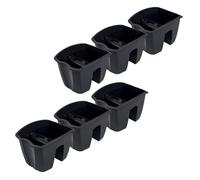6 x jardinière 24 cm pot suspendu pot de fleurs pot de balcon pot de balustra...