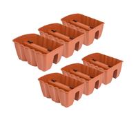 6 x jardinière 40 cm pot suspendu pot de fleurs pot de balcon pot de balustra...