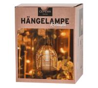 6 x lampe d'extérieur en rotin, à suspendre 16 x 18 cm, LED blanc chaud, minu...