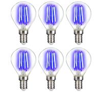 6 X LightMe LED Filament Ampoules Goutte 4W E14 Clair Bleu Classic Deco