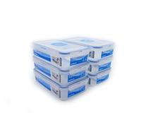 3x Lock & Lock 800ml Récipient alimentaire Lunch Box Rectangle Récipient HPL816