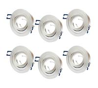 'Lu de mi® avec douille GU10 Aluminium Cadre de montage "Argent Spot encastré rond SD 1046 oscillant