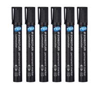 6 X Marqueurs Indélébiles Noirs Staedtler Lumocolor 352 Marqueur Permanent 2Mm