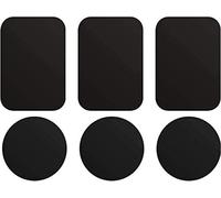 6 X Metal Plates For Magnetic Car Holder With Adhesive For Magnetic Phone Holder (3 Rectangular + 3 Rounds)