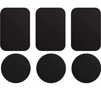6 X Metal Plates For Magnetic Car Holder With Adhesive For Magnetic Phone Holder (3 Rectangular + 3 Rounds)