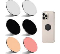 6 X Metal Plates For Magnetic Car Phone Holder, Thin Metal Plates With Adhesive For Magnetic Car Holder (Pink/Gold/Black/Silver)