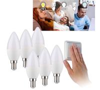 6 X Müller-Licht LED Bougies 5,5W = 40W E14 Mat Switch Ton 2700K/4000K/6500K