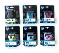 6 X Original Encre HP Photosmart 3110 3210 3310 8250 D6160 D7380 / Nr. 363XL 363