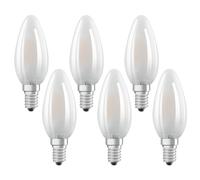 6 x Osram Ampoule LED Filament Bougie 4W=40W E14 Mat 840 4000K Neutre 230V