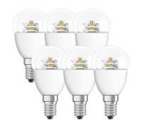 6 X Osram LED Ampoules Goutte Classic P 5,8W = 40W E14 Clair 2700K Chaud