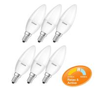 6 X OSRAM LED Bougie 5W =40W E14 Mat Relax Actif Chaud Froid Blanc