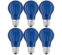 6 X OSRAM LED FILAMENT A60 Ampoule 1,6W E27 136lm Décor Lampe Lumière Bleue