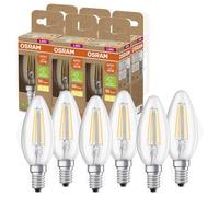 6 X OSRAM LED Filament Bougies 2,5W = 40W E14 Clair Chaud 2700K Ultra Efficace