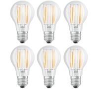 6 X Osram LED Filament Lampes Forme de Poire 8W = 75W E27 Clair 1055lm Chaude