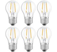 6 X OSRAM LED Filament P45 Goutte 2,5W = 25W E27 Clair 250lm Blanc Neutre 4000K
