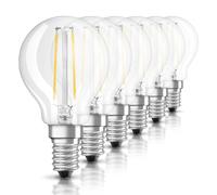 6 x Osram LED Filament Poire 2,8W=25W E14 Clair 2700K Dimmable 250lm
