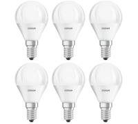 Osram LED STAR Ampoule LED, Forme sphérique, Culot E14, 5 W Equivalent , dépolie, Blanc Chaud 2700Kelvin, 1 pièce