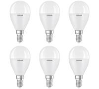 6 X Osram LED Gouttes 7,5W = 60W E14 Mat 806lm Blanc Chaud Recyclé Plastique