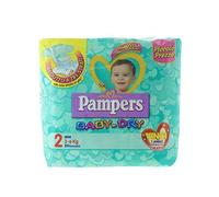 6 x Pampers Baby Dry downcount Mini Taille 2 3 - 6 kg 24 pièces