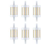6 X Paulmann LED 78mm Forme de Baguette 9W = 69W R7s 950lm Chaude 2700K Dimmable