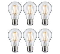 6 X Paulmann LED Filament Rétro Agl Forme de Poire 7,5W = 60W E27 Clair Chaude