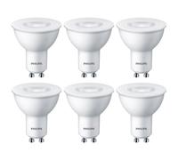 6 X Philips LED Ampoule Réflecteur 4,7W = 50W GU10 380lm Blanc Chaud 2700K 36°