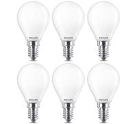 6 X Philips LED Filament Gouttes 4,3W = 40W E14 Mat 470lm Lumière Jour 6500K