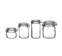 6 X POT ALIMENTAIRE EN VERRE HERMeTIQUE FIDO 1500 ml