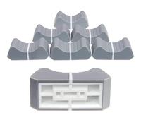 6 X Prof. Bouton Fader Gris Clair Gris Enregistrement 4mm Lever 6 - Schiebeknopf Fadercaps Faderkappen Caps Pour Potentiomètre à Glissière Potentiomètre Coulissant Potentiomètre Poti