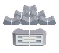 6 X Prof. Bouton Fader Gris Clair Gris Enregistrement 8mm Lever 1 - Schiebeknopf Fadercaps Bouton de Fader Caps pour Potentiomètre à Glissière Potentiomètre Coulissant Potentiomètre Pot
