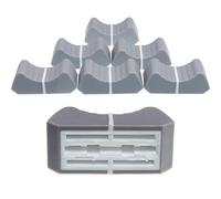 6 X Prof. Bouton Fader Gris Enregistrement 18,5 mm / T-Lever Schiebeknopf Potentiomètre à Glissière Bouton Manette Fader