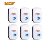 6 x Répulsif Insectes Prise Anti-nuisibles à Ultrasons Anti Moustiques, Rats, Rongeurs électronique pour Maison Entrepôt Atelier