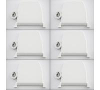 6 x Selve Enrouleur à monter en saillie avec système de charnières pour volet roulant avec sangle de 5 m Blanc