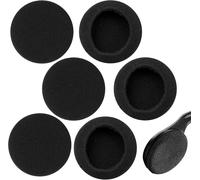 6 x Soft Foam Ear Pads Compatible with Sennheiser PX100, PX80, PC131, Koss SP, Koss PP Headphones (Black)